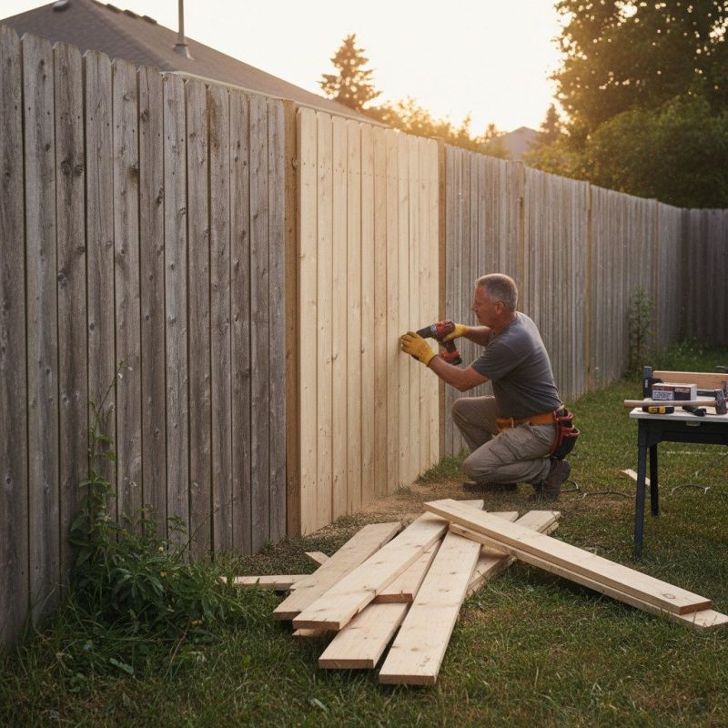 Fence Rail Repair