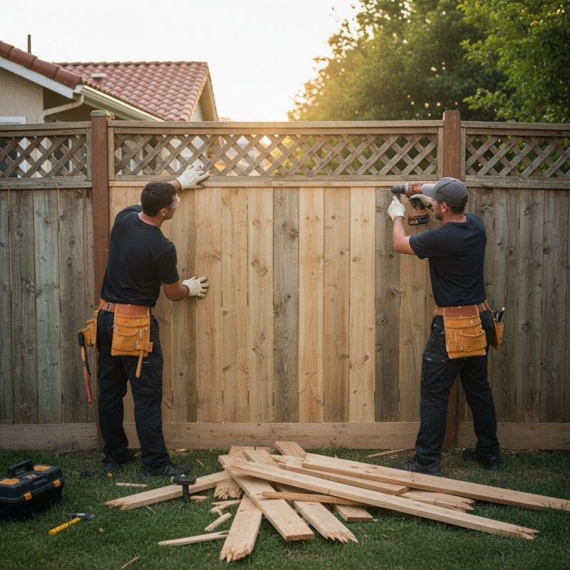 Leaning Fence Repair